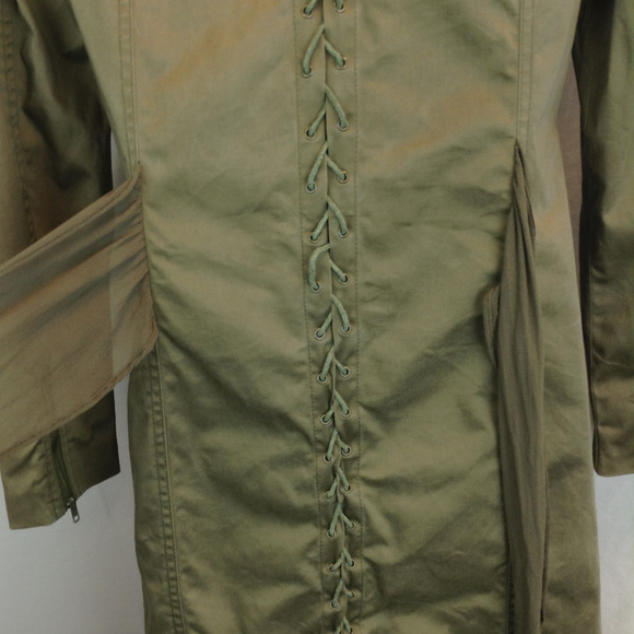 Diane Von Furstenberg Green Knee Length Coat - Picture 6 of 11